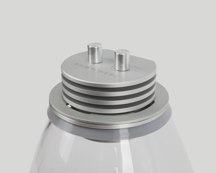 silver top with controllers with baiosphere